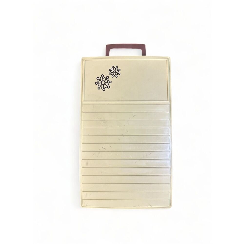 Vintage 1978 Rubbermaid Sidekick Cooler Snowflake Brown Plastic Handle Styrofoam